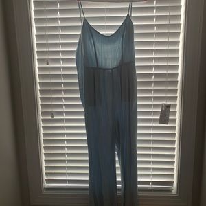 Light blue denim jumpsuit, size small